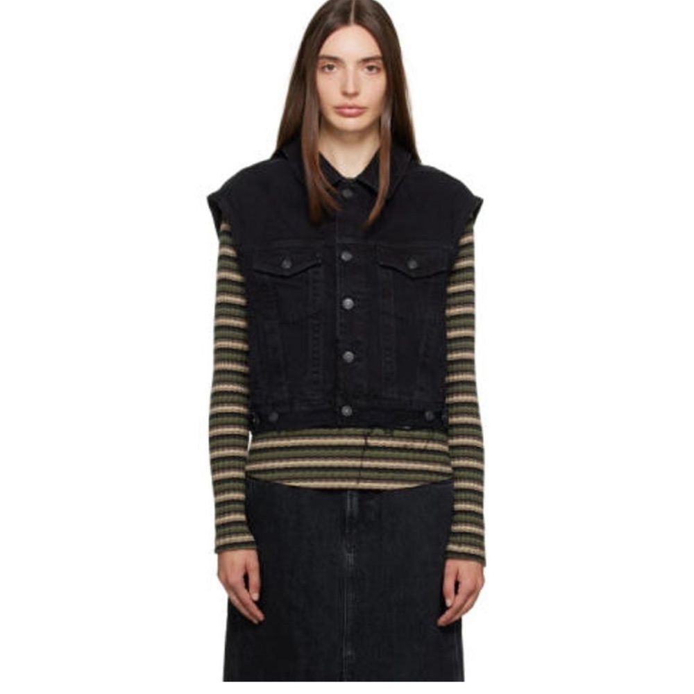 Agolde Dark Denim Sleeveless Jacket